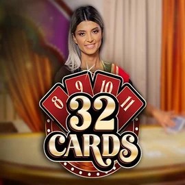 Official Live Casino logo: 32 Cards by Ezugi at Seven Casino
