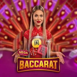 Mega Baccarat slot visual from Pragmatic Play available on casinoseven.at