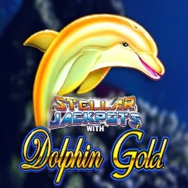 Dolphin Gold with Stellar Jackpots by Lightning Box Game, showcased at casinoseven.at – game logo